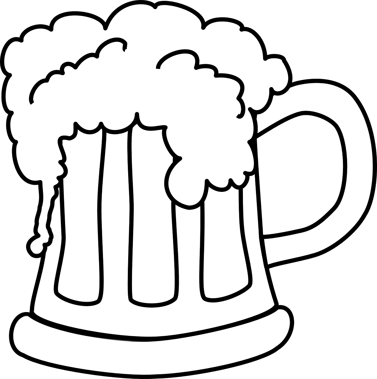 Beer glass mug vector graphic clipart