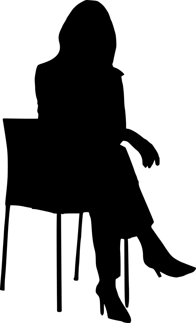 Silhouette business chair vector graphic clipart