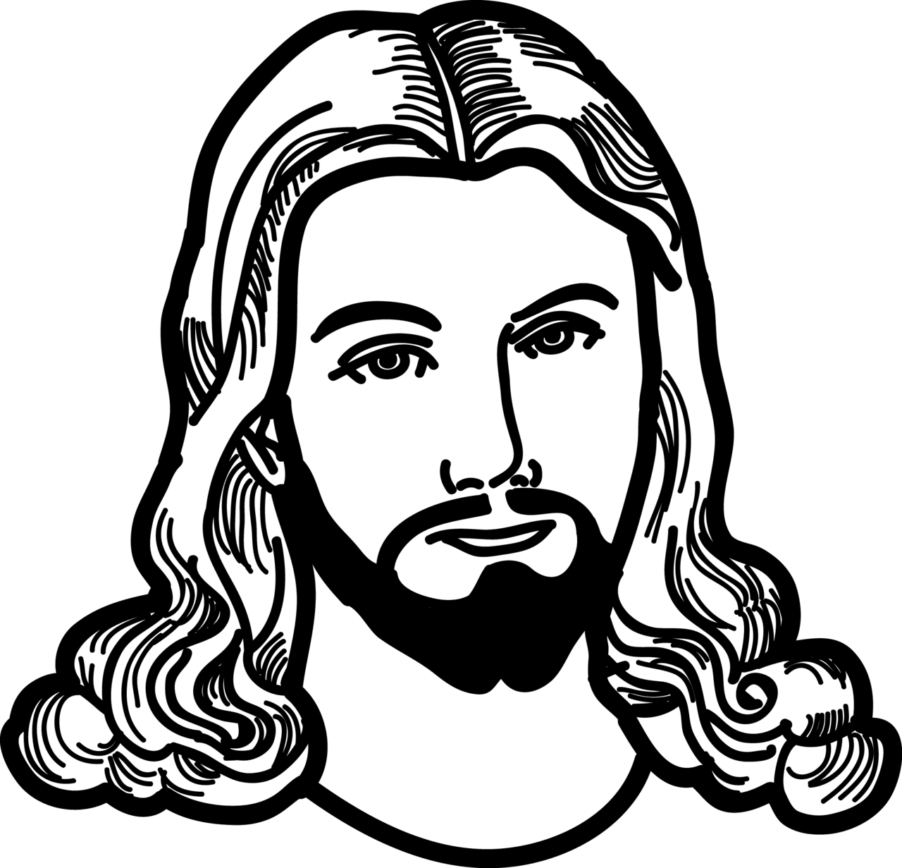 Jesus rostro jesucristo byn clipart free