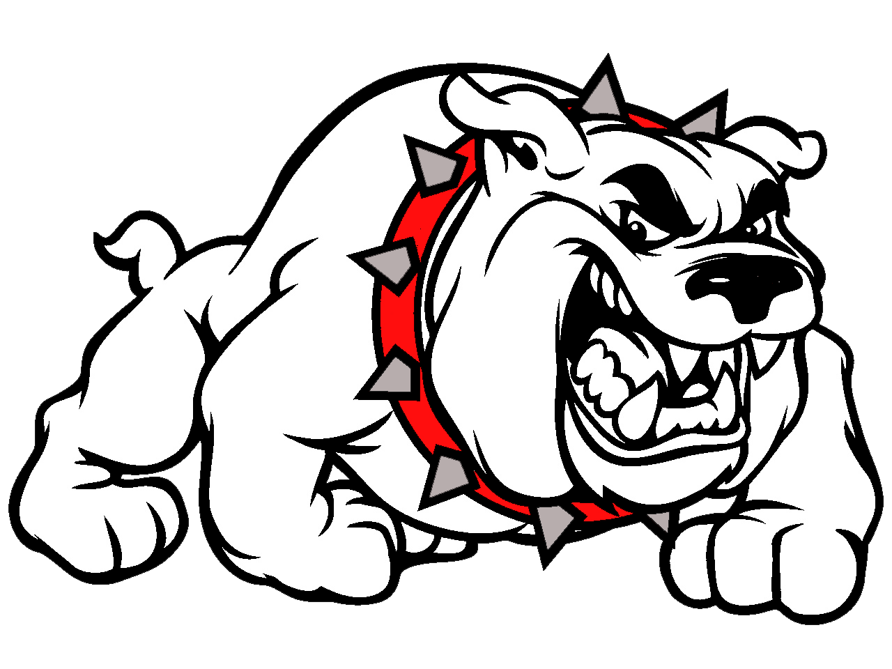 Bulldog pin page clipart vector