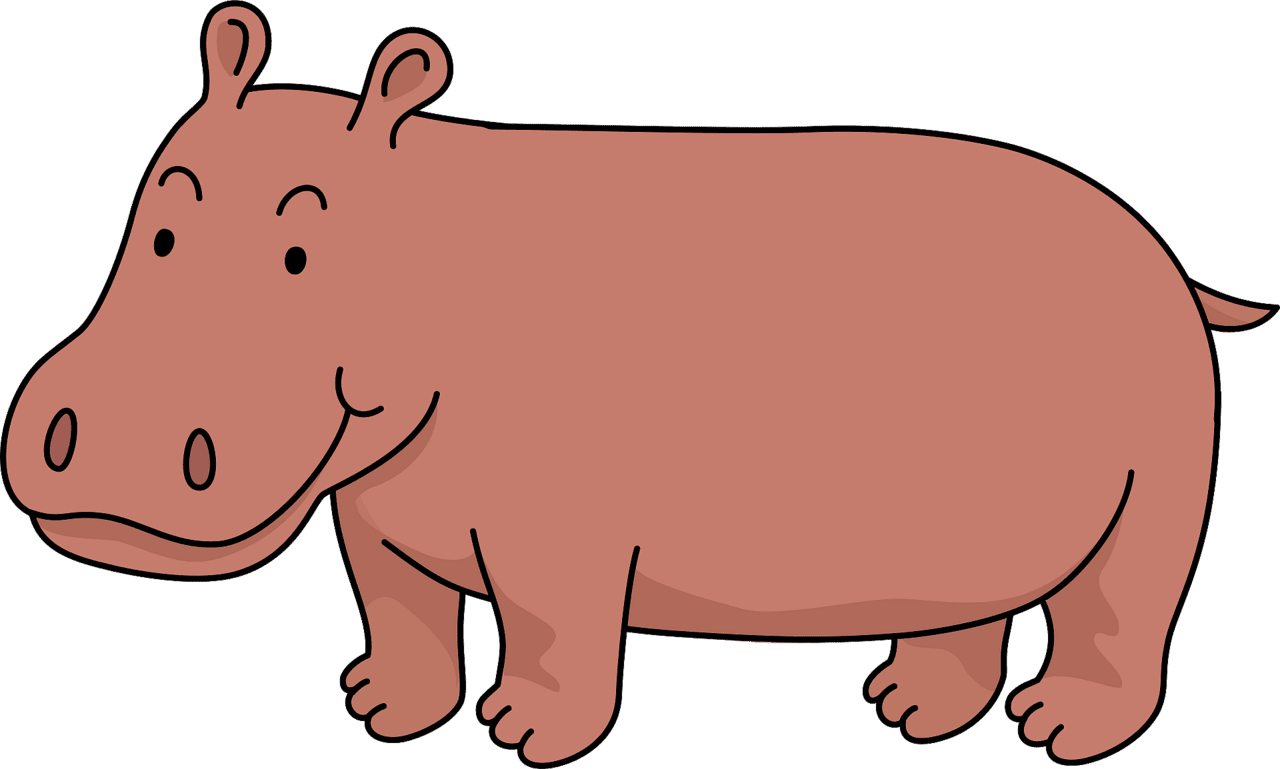 Hippo potamus vector clipart images 3