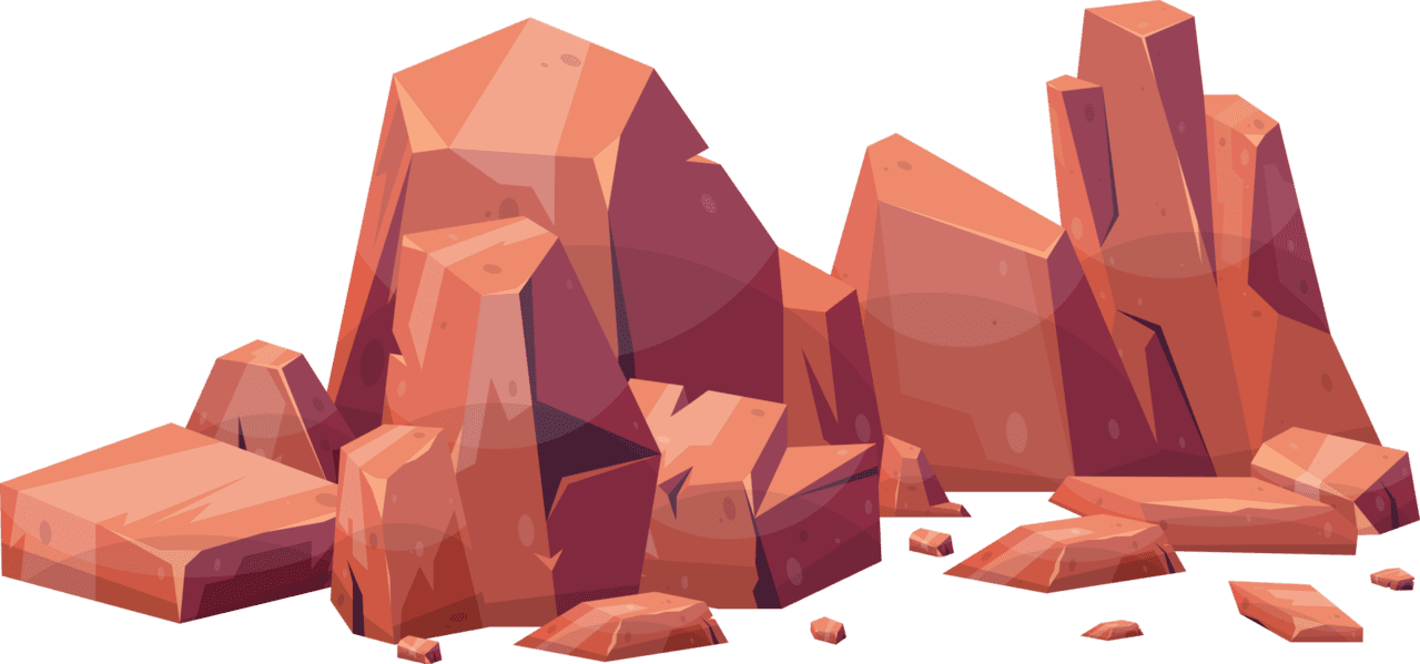 Cartoon mountain rock clipart background