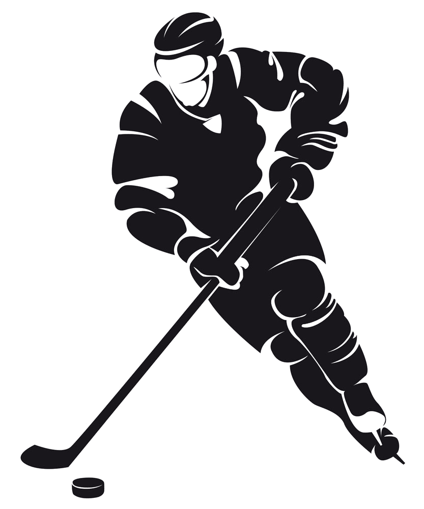 Hockey pin page clipart image