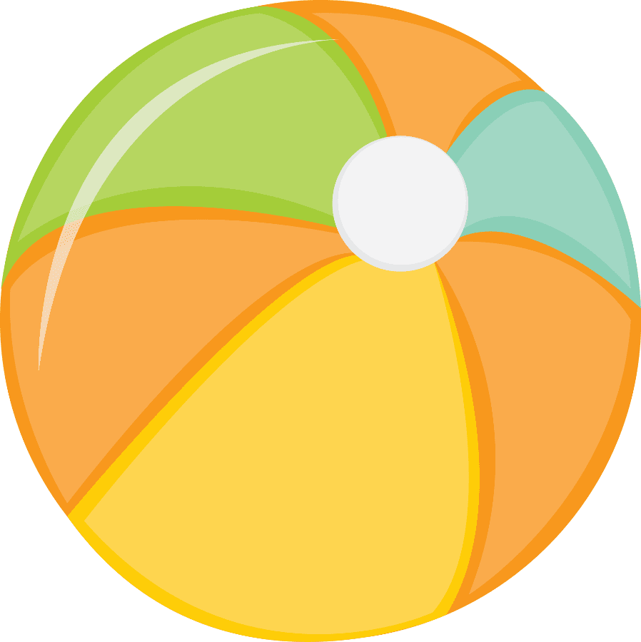 Beach ball pin page clipart picture