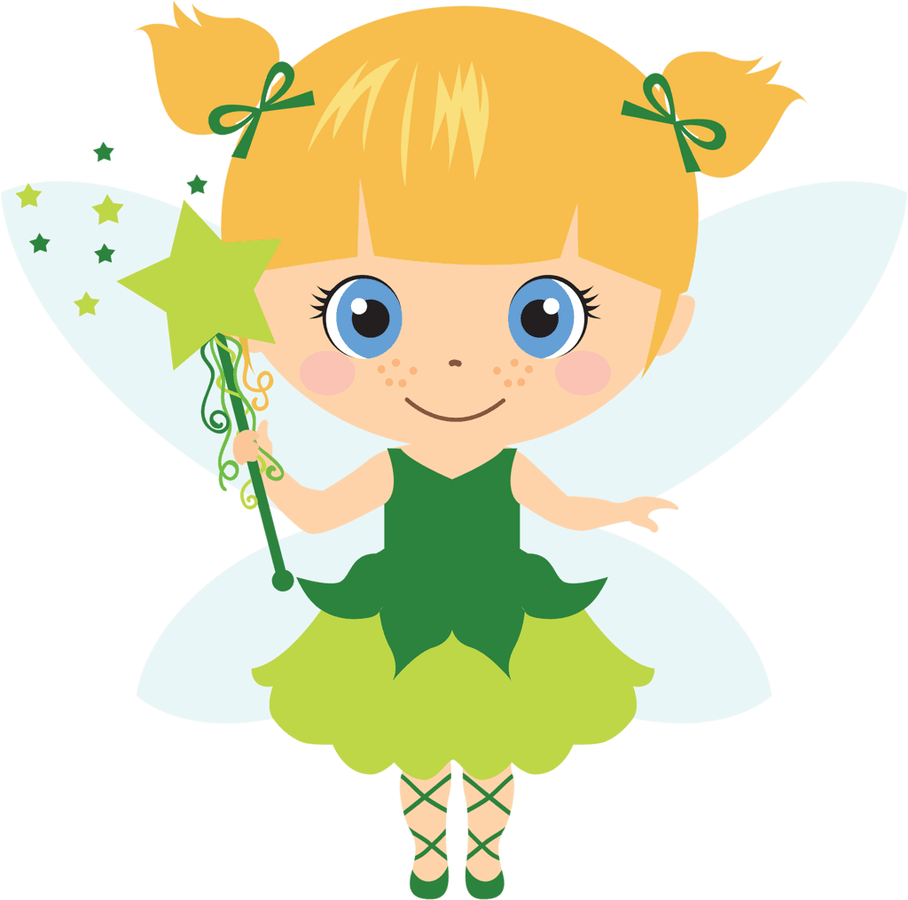 Happy clipart fairy dressup vector