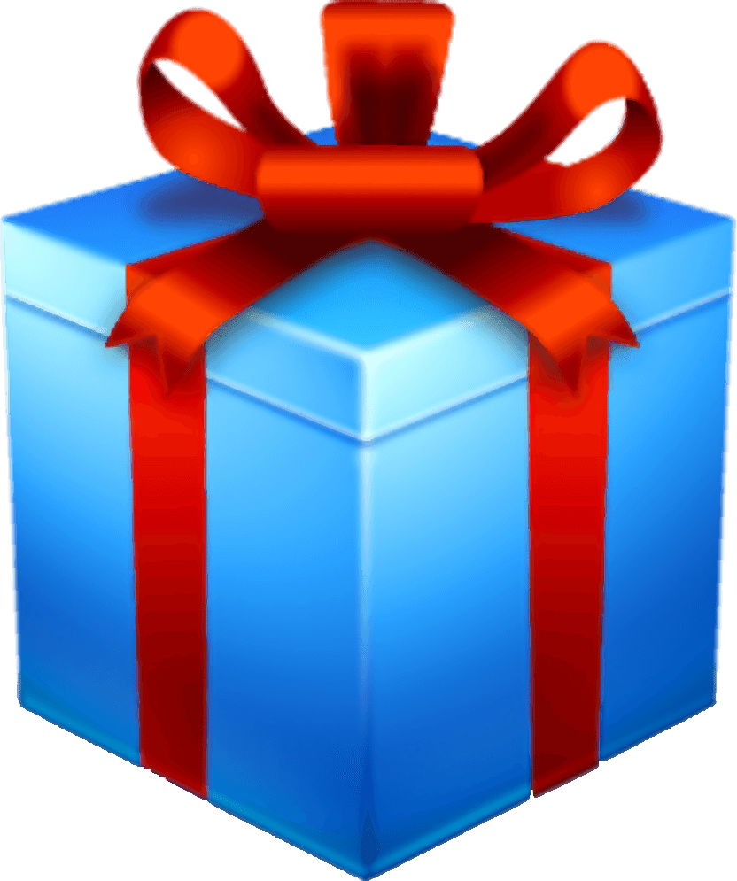 Present box abstract blue red colored clipart free