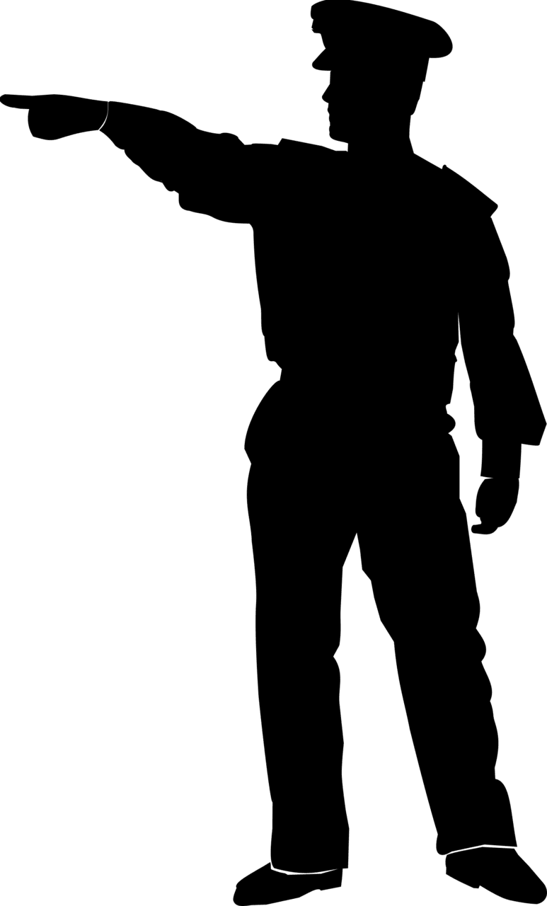 Clipart police man silhouette image with no background