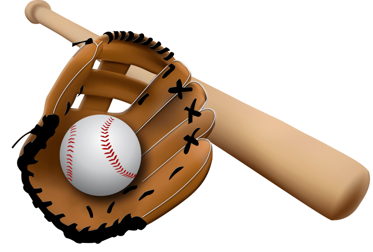 Baseball bat gloves image for clipart