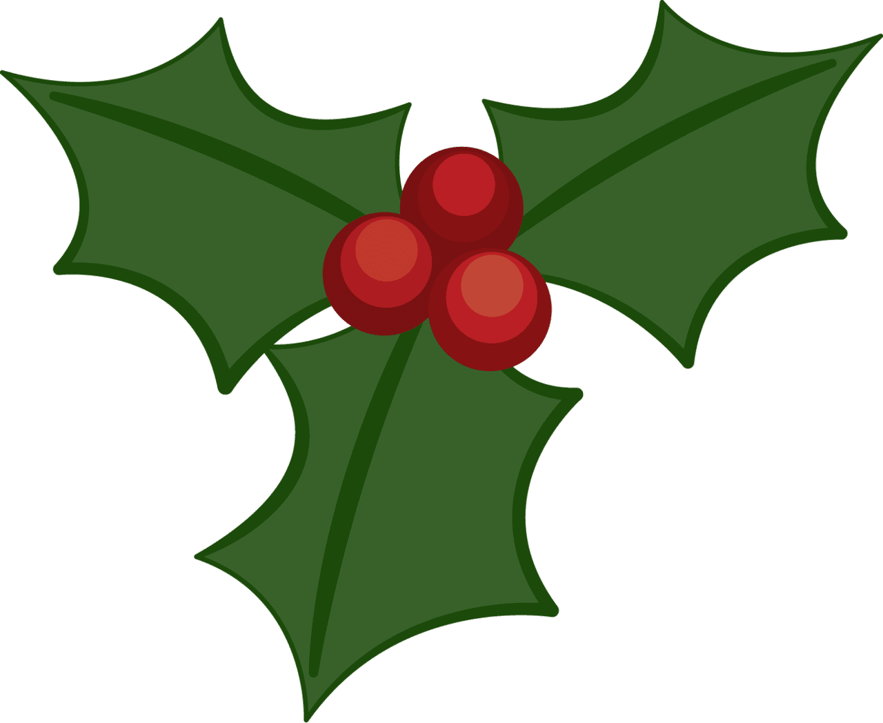 Holly pin page clipart image 2