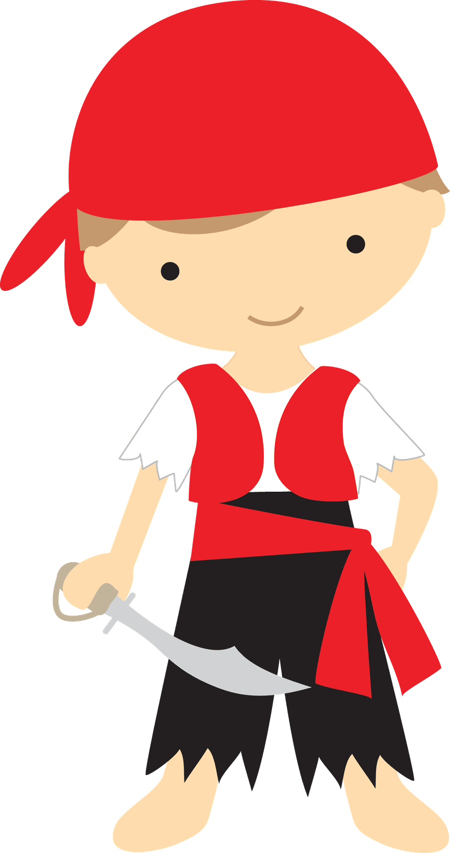 Pirate pin page clipart vector 2