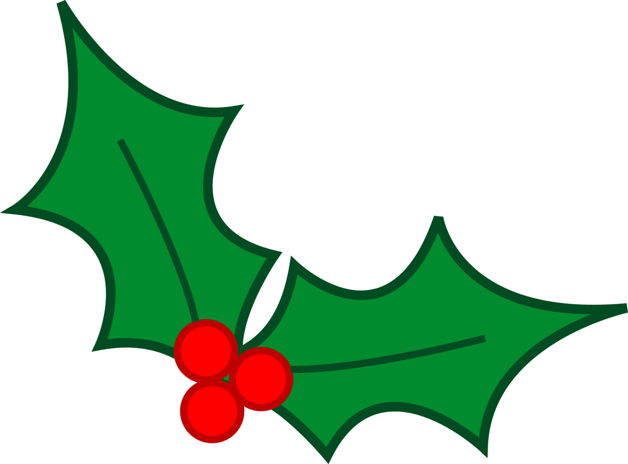 Holly christmas no background clipart suggest