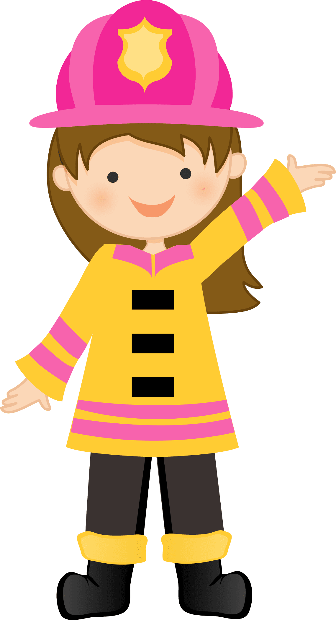 Girl clipart fireman ideas party cartoon clip art