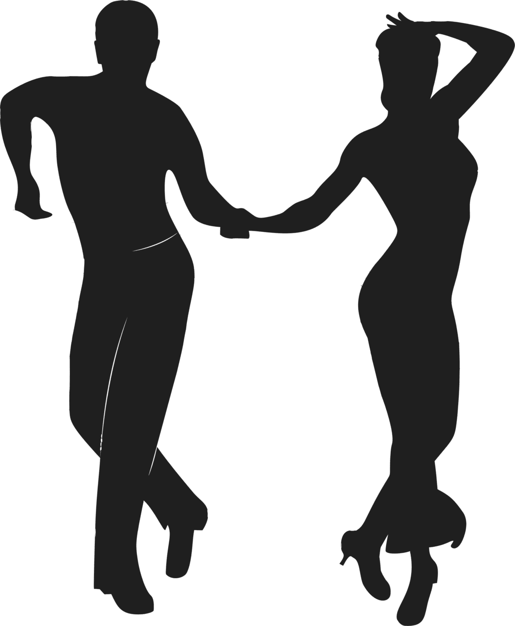 Couple dancer silhouette clipart picture