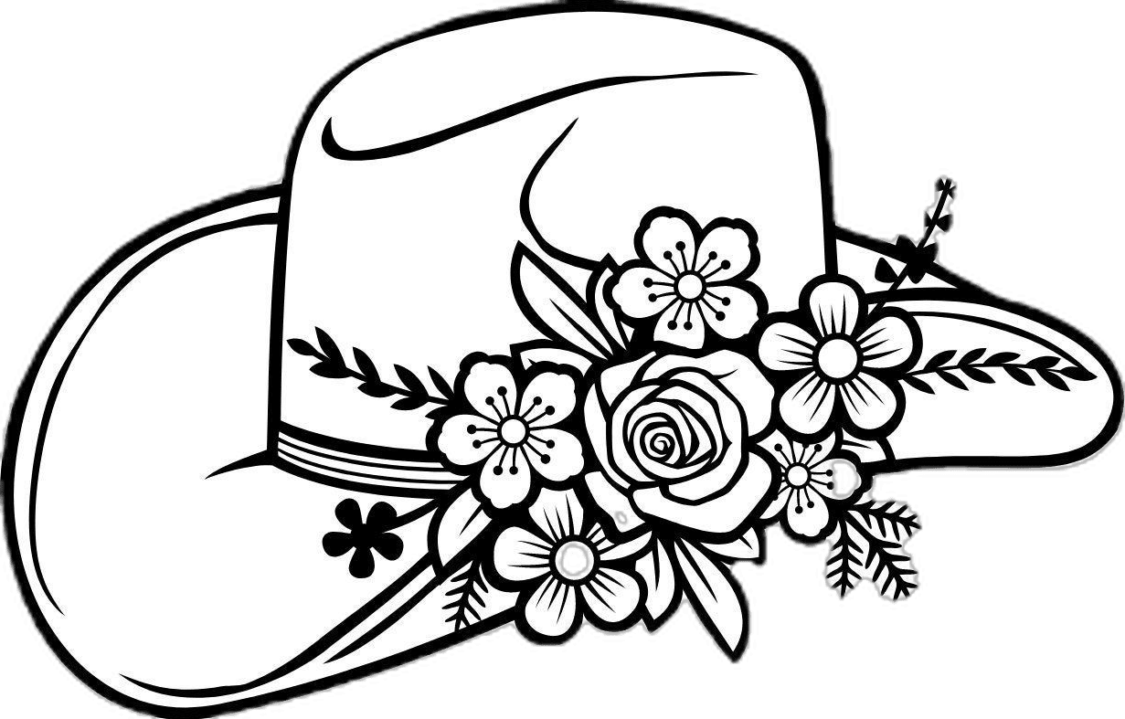 Long live cowgirls cowgirl western hat clip design clipart transparent