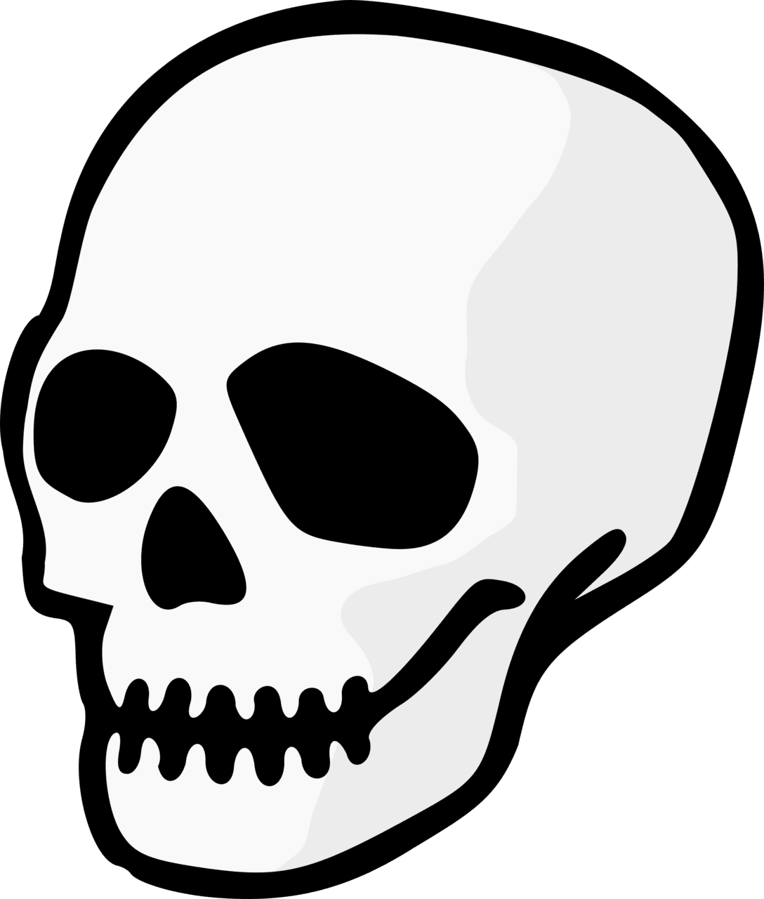 Skeleton skulls clipart image