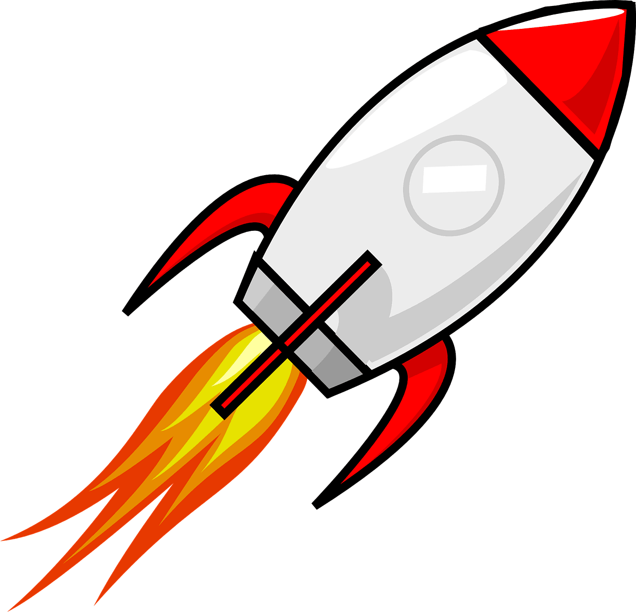 Rocket space ship vector graphic clipart