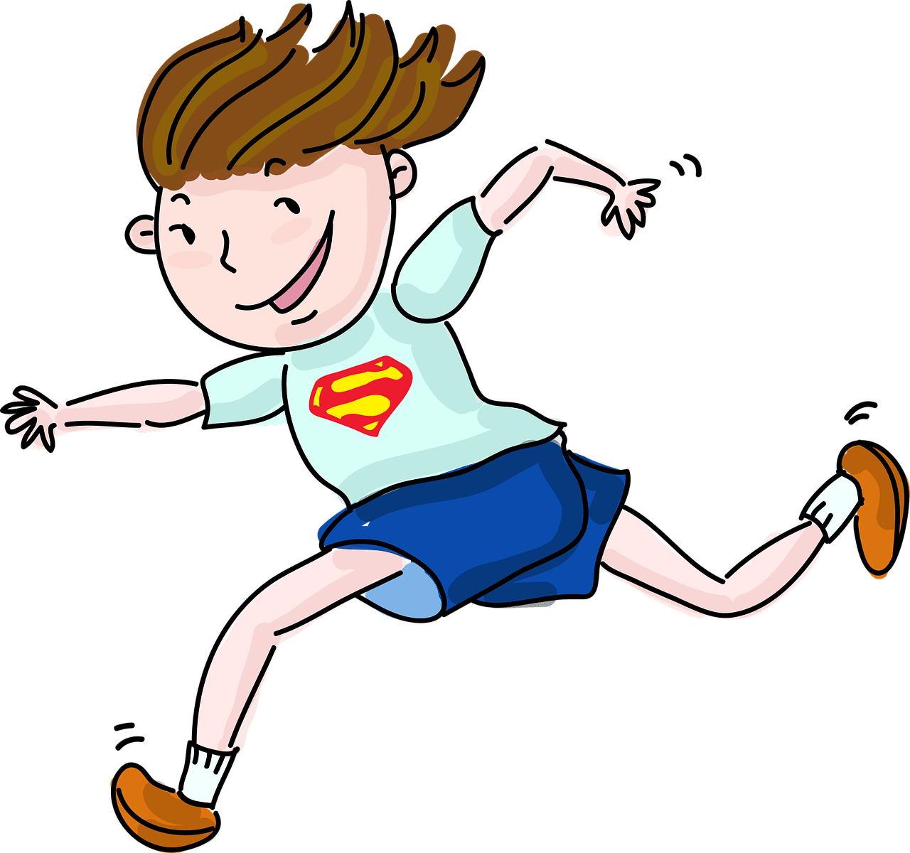 Man running exercise vector graphic clipart