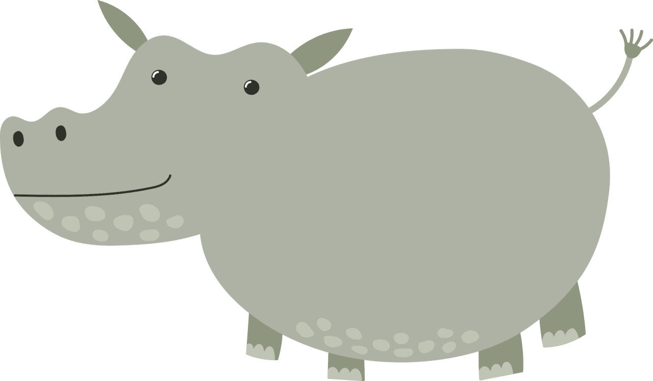 Hippo pin page clipart vector