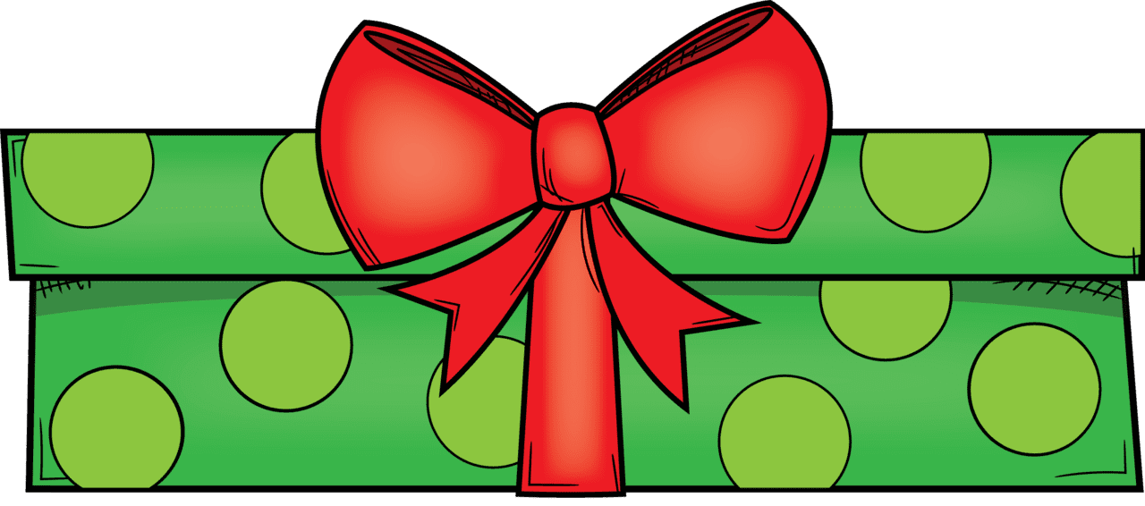 Christmas present pin page clipart clip art 2