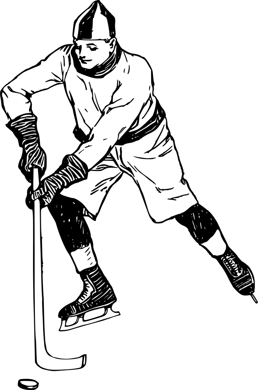 Ice hockey player vector clipart image photo cc images