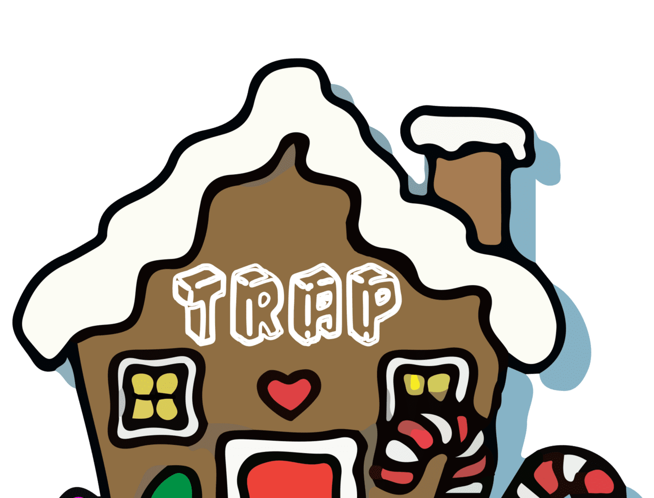 Trap gingerbread house by mallorie clipart background