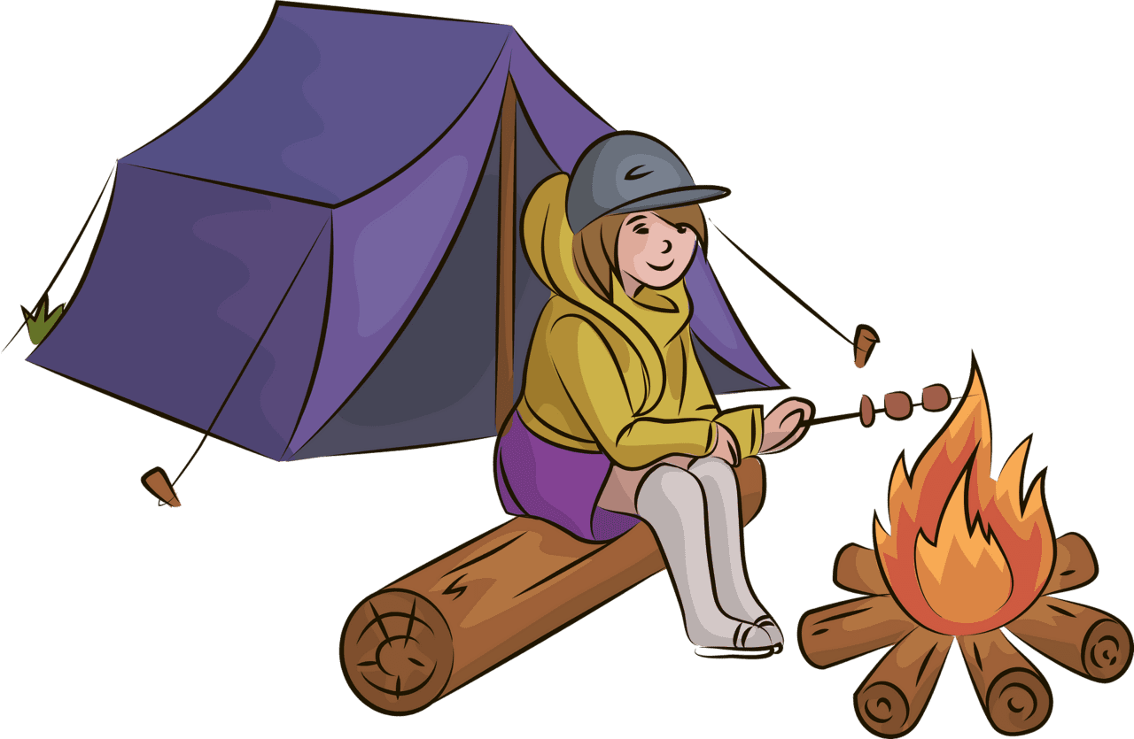 Campfire campsite clipart images