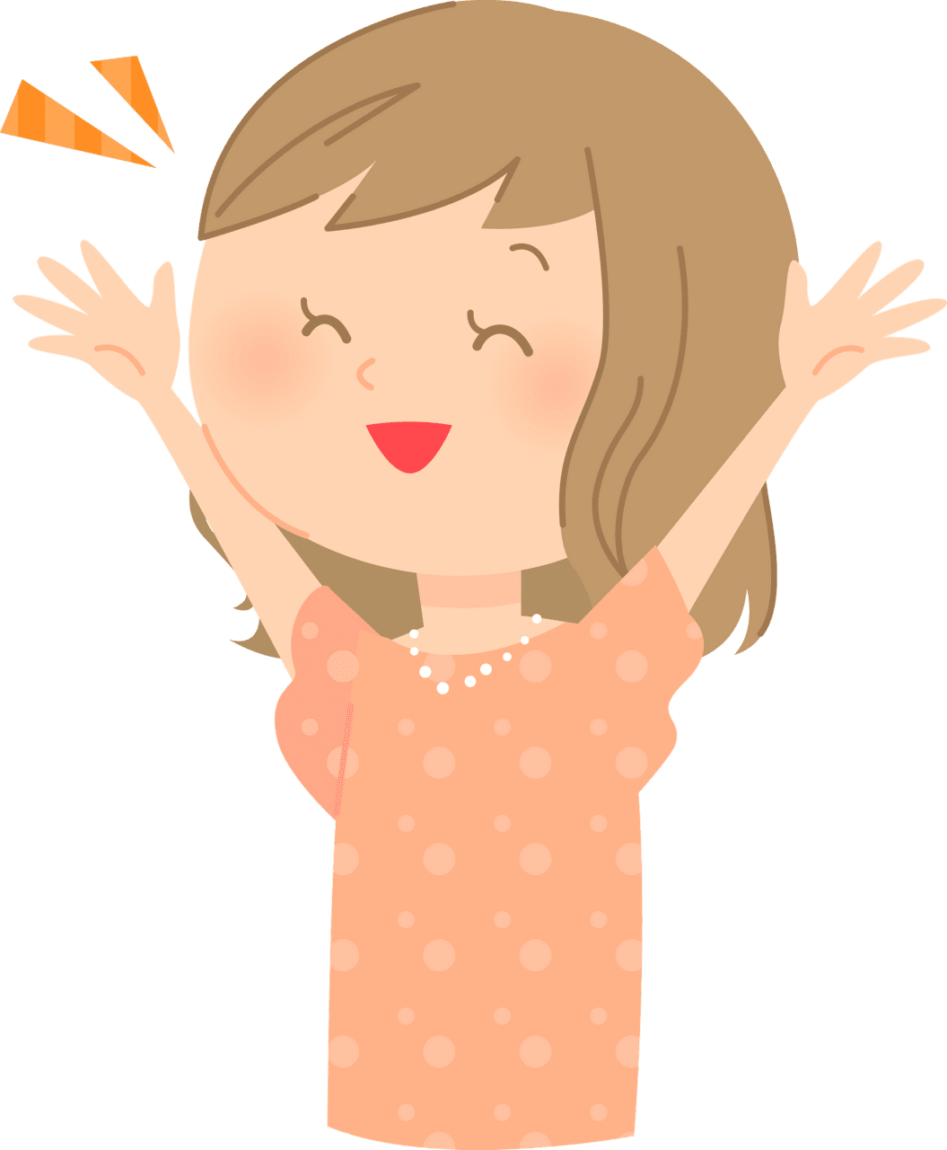 Happy woman vector graphics clipart