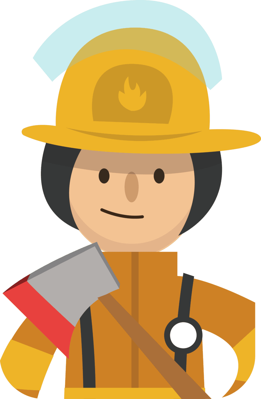 Firefighter clipart bombero vector