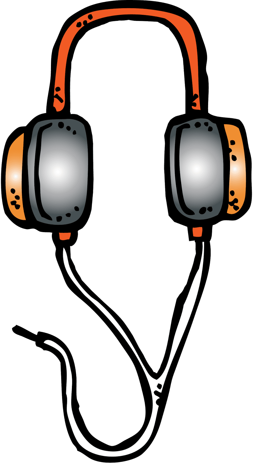 Headphones pin page clipart image