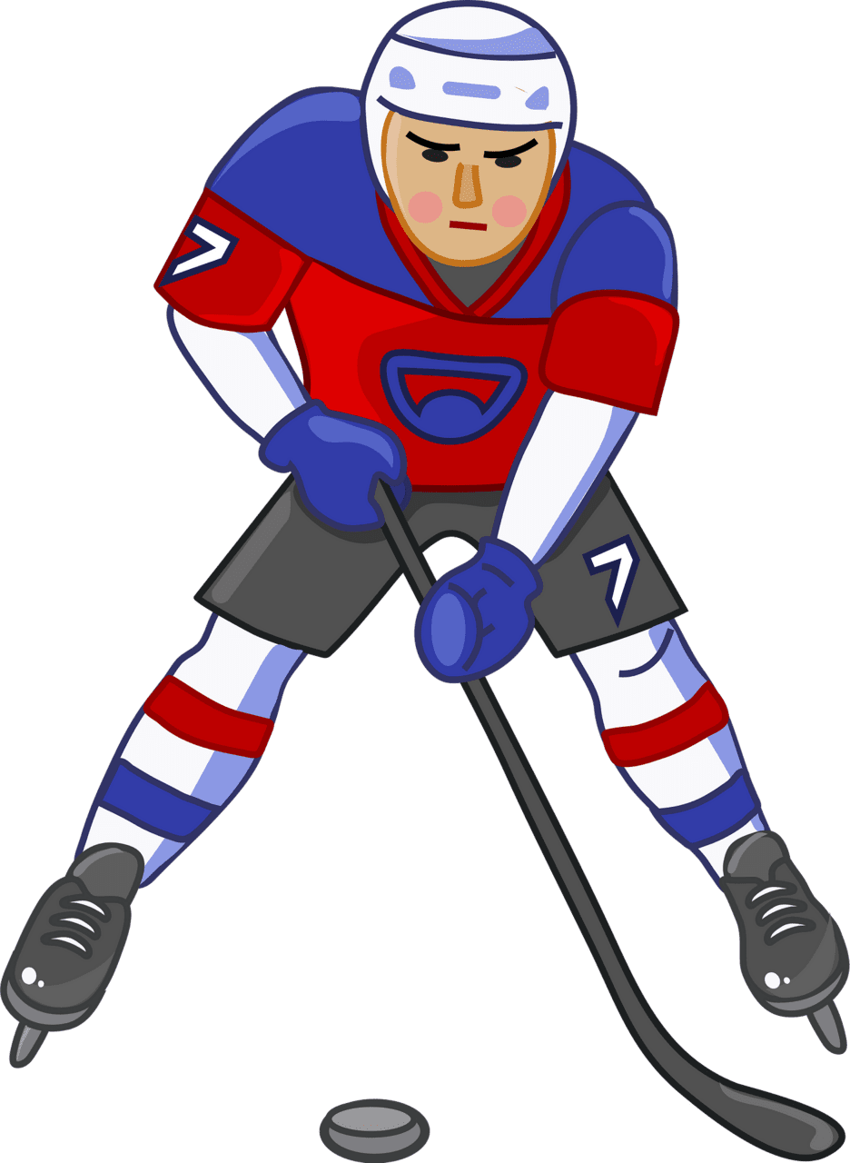 Hockey player vector clipart images 3