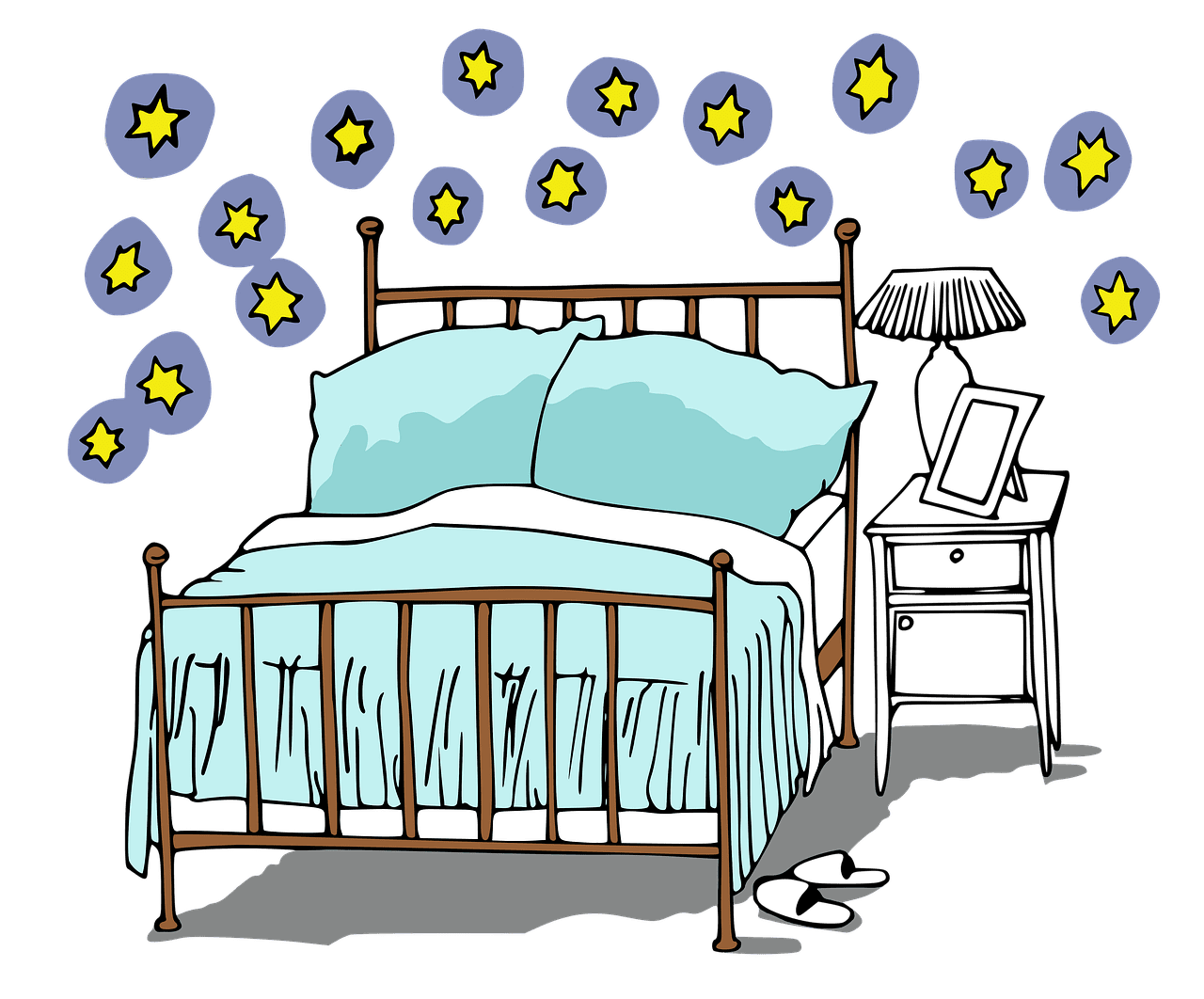 Bed sleep bedroom image clipart