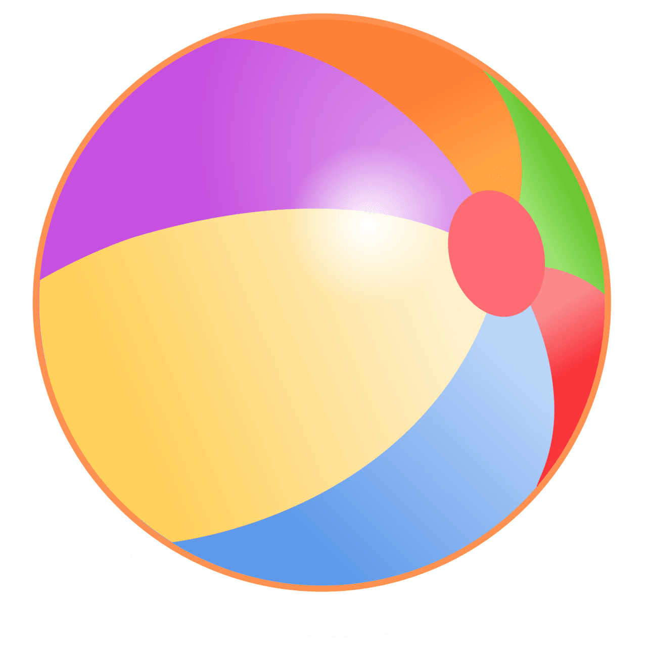 Beach ball pin page clipart transparent