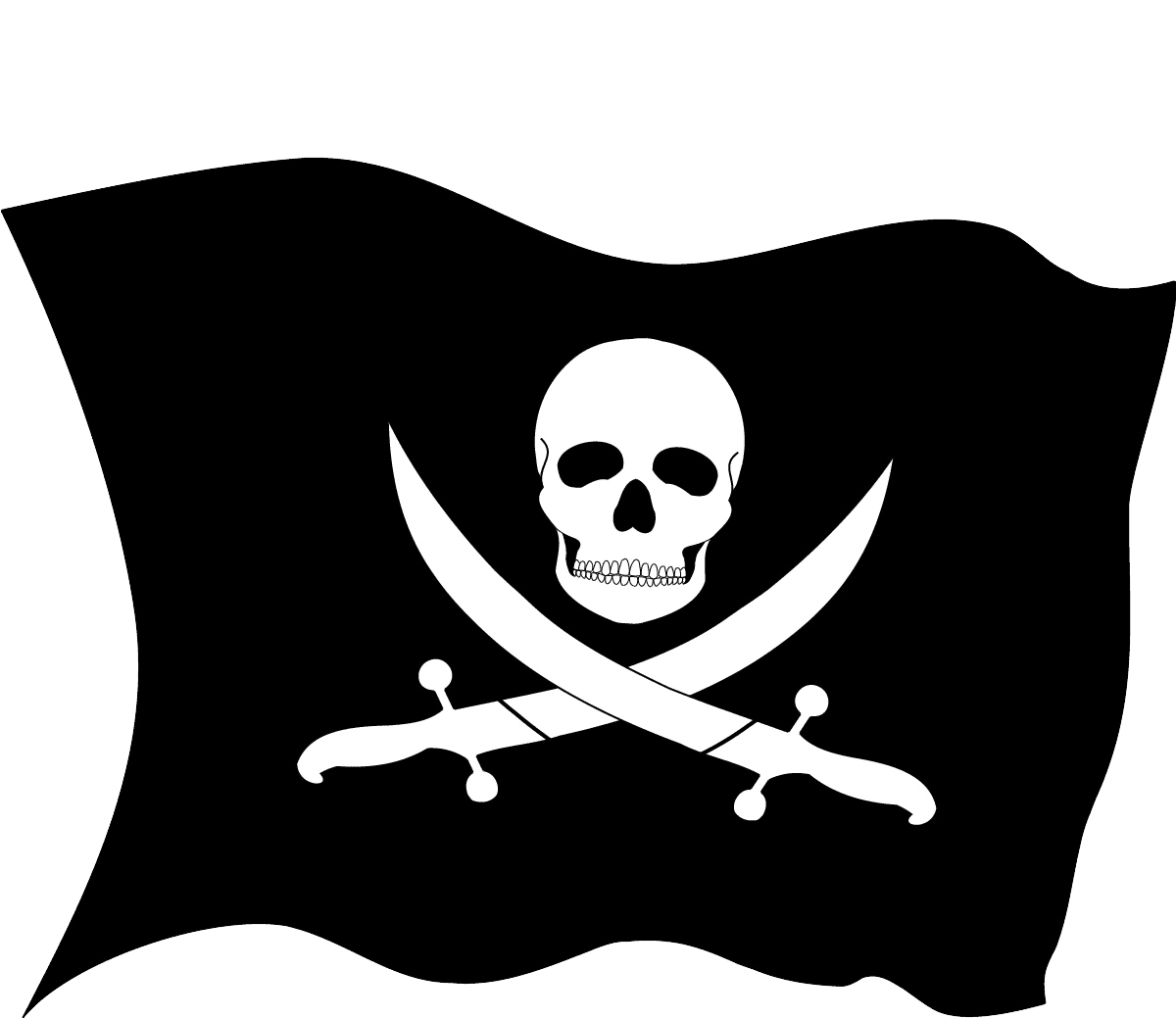 Pirate flag clipart picture