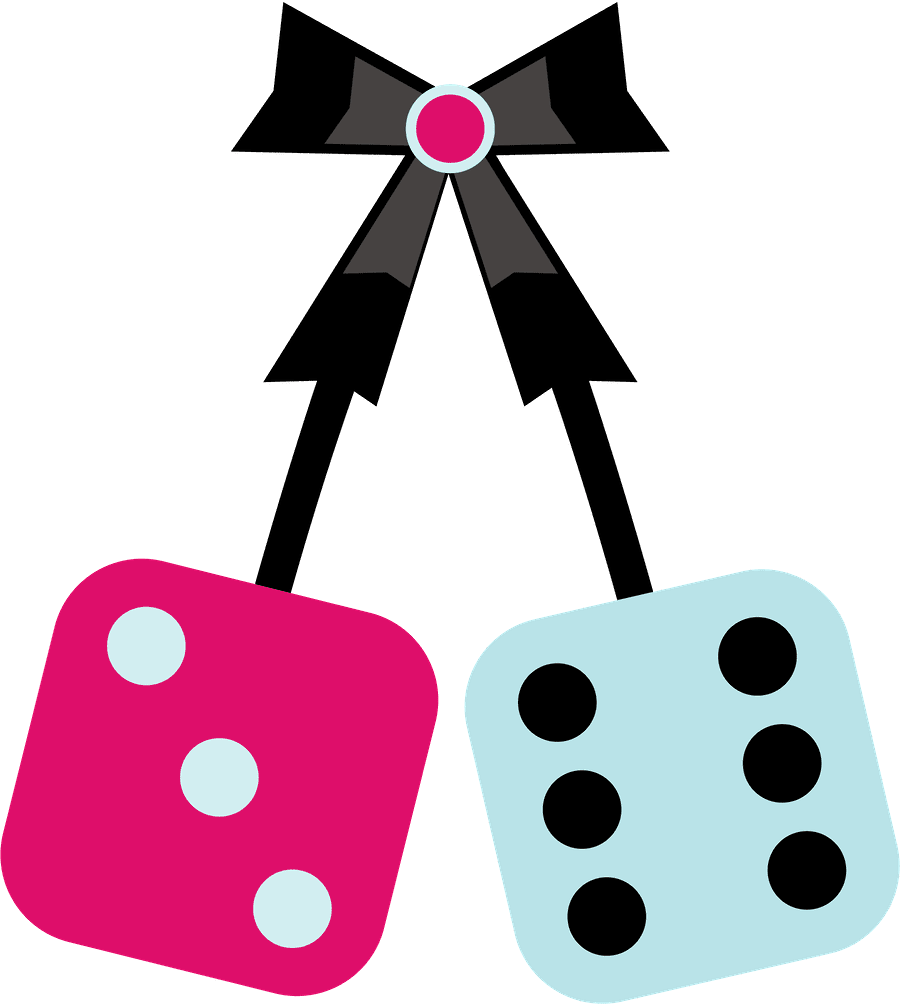 Dice pin page clipart image