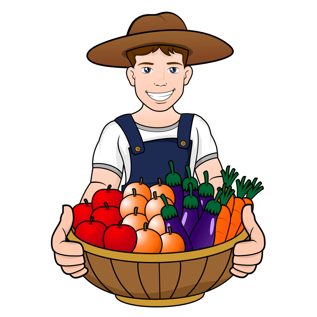 Farmer pin page clipart free