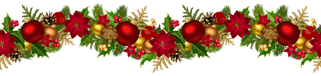 Christmas lights decorative garland clipart image