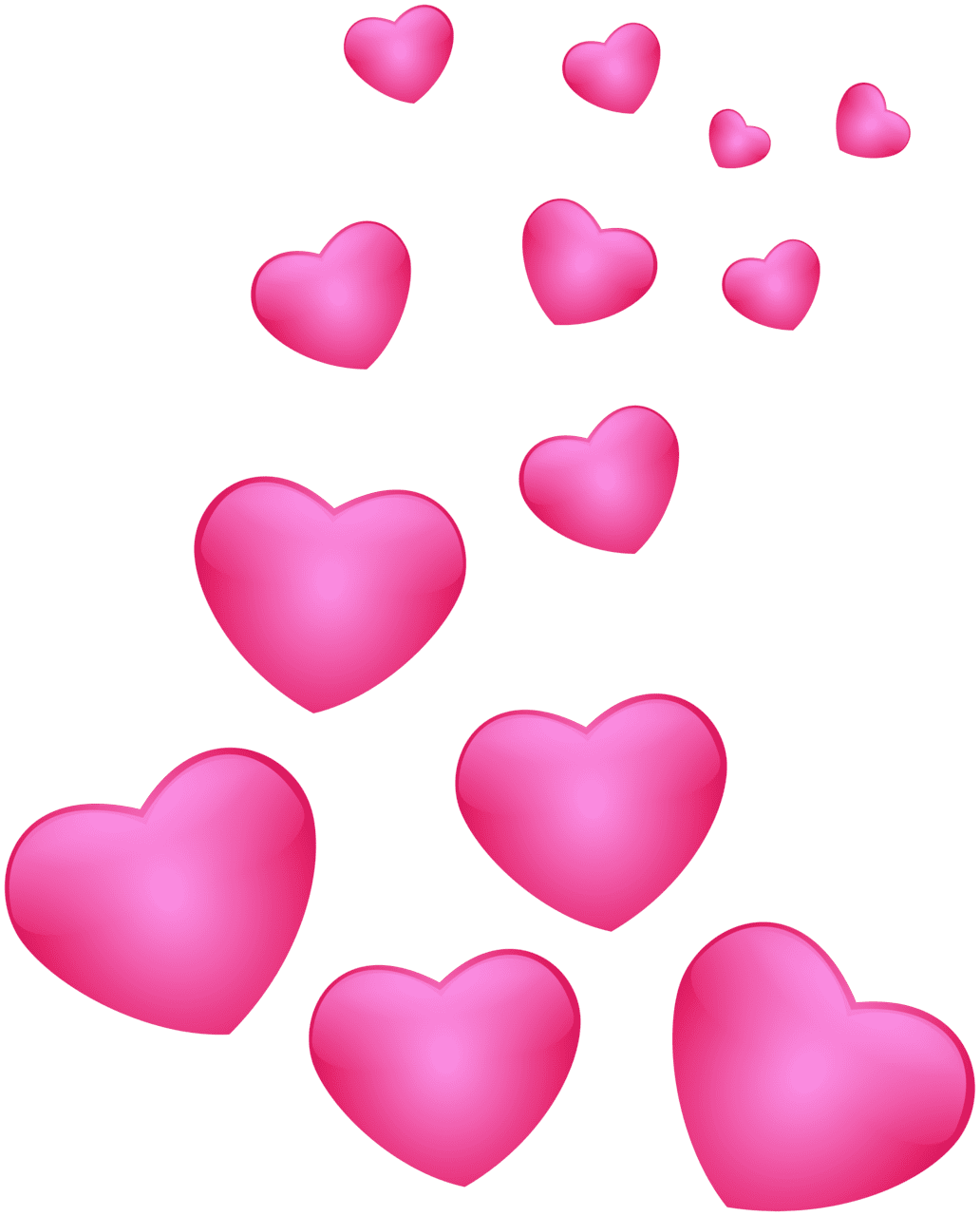 Love hearts pink clipart image