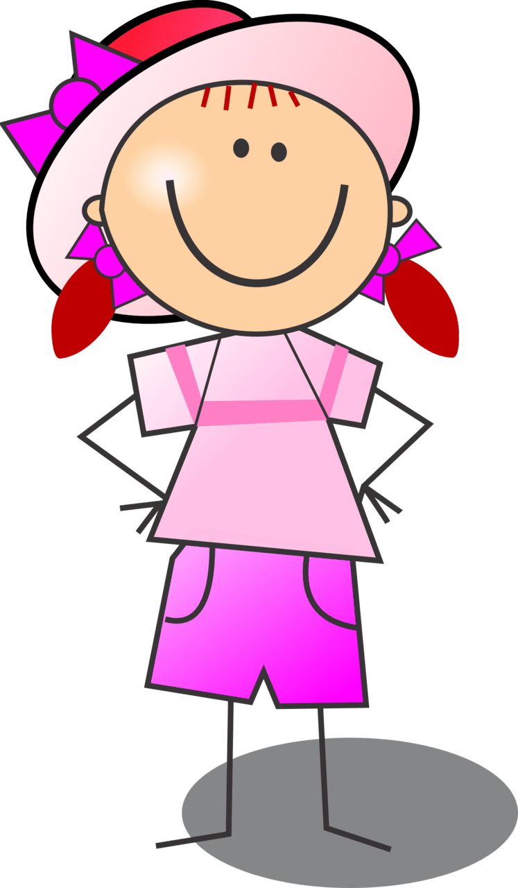 Happy stick person girl clipart clipground clip art