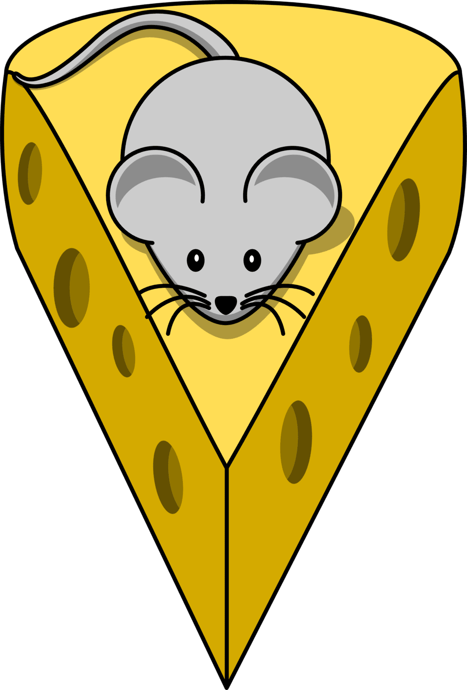 Clipart image cartoon mouse top of cheese id