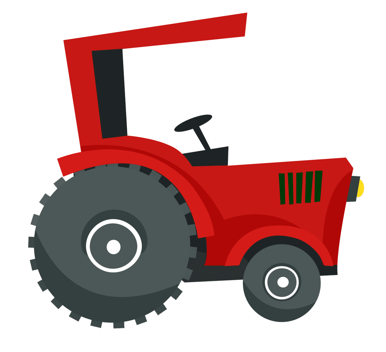 Tractor animales de granja clipart free