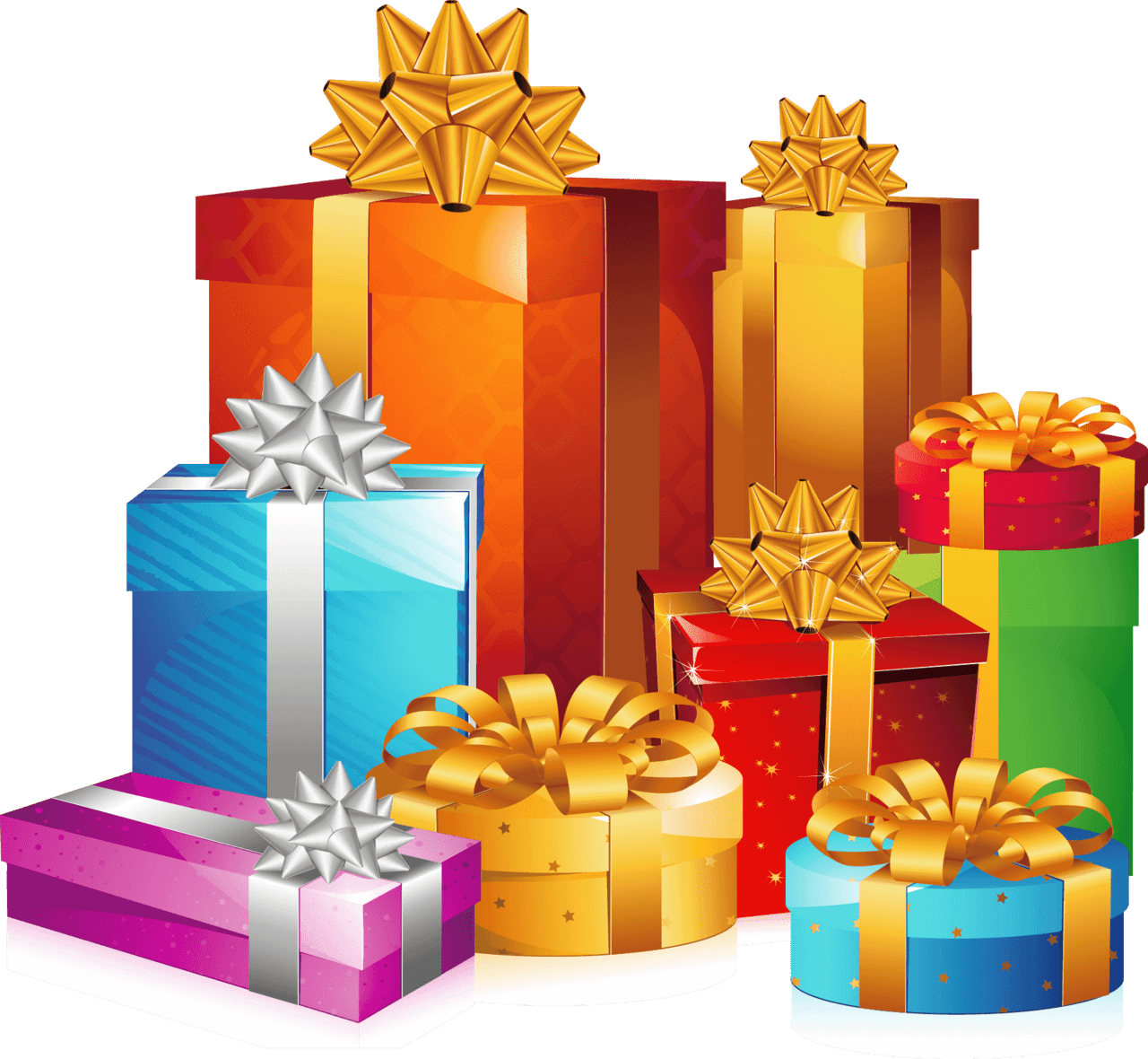 Christmas present happy birthday ts boxes clipart free