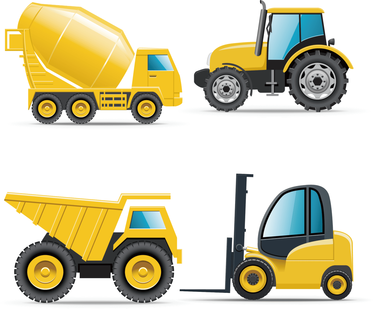 Tractor page clipart vector