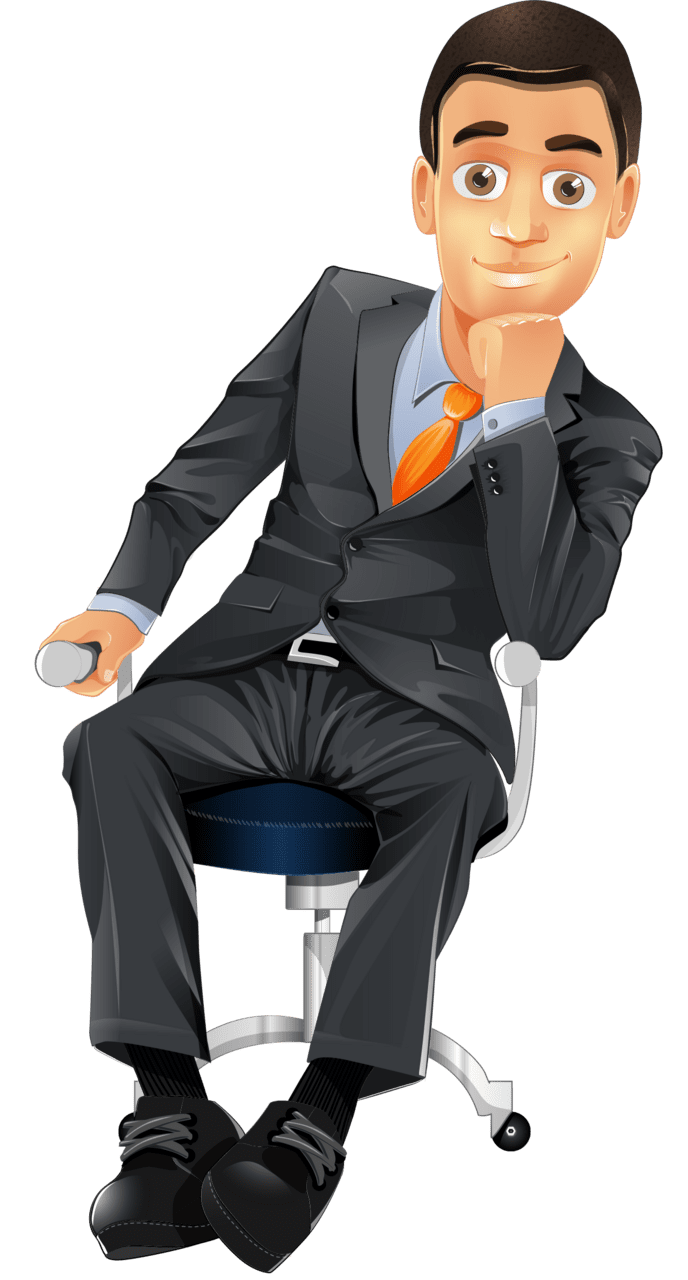 Chair sitting man clipart transparent