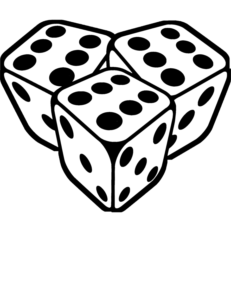 Dice pin page clipart free