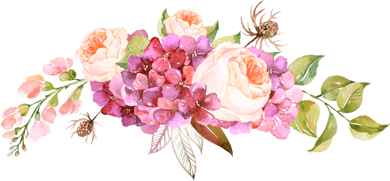 Flower border pin page clipart vector 3