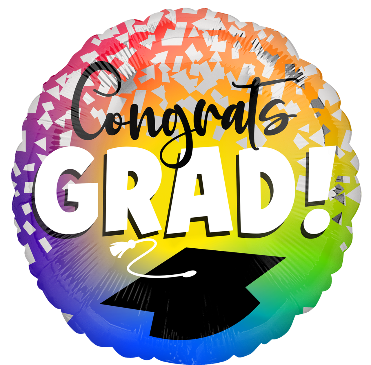 Congrats grad confetti clipart image