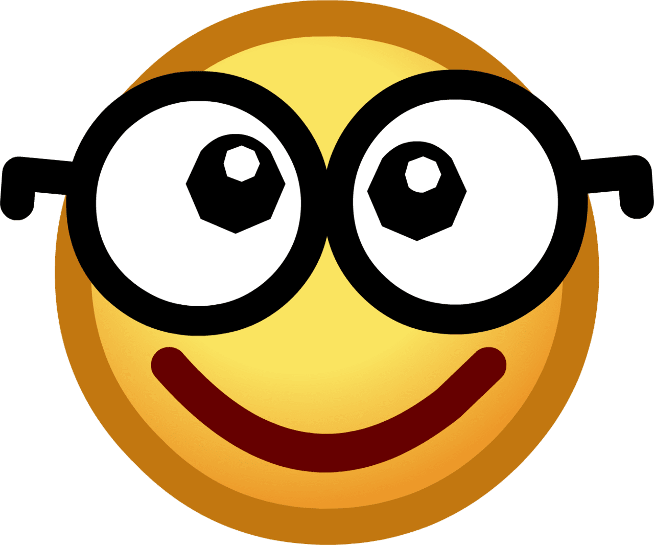 Smiley face emot nerd monster takeover clipart picture