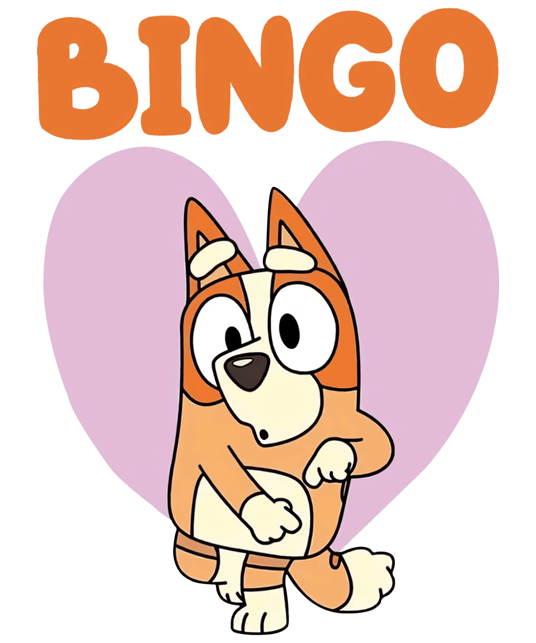 Cute bluey bingo design dtf ready to press clipart vector