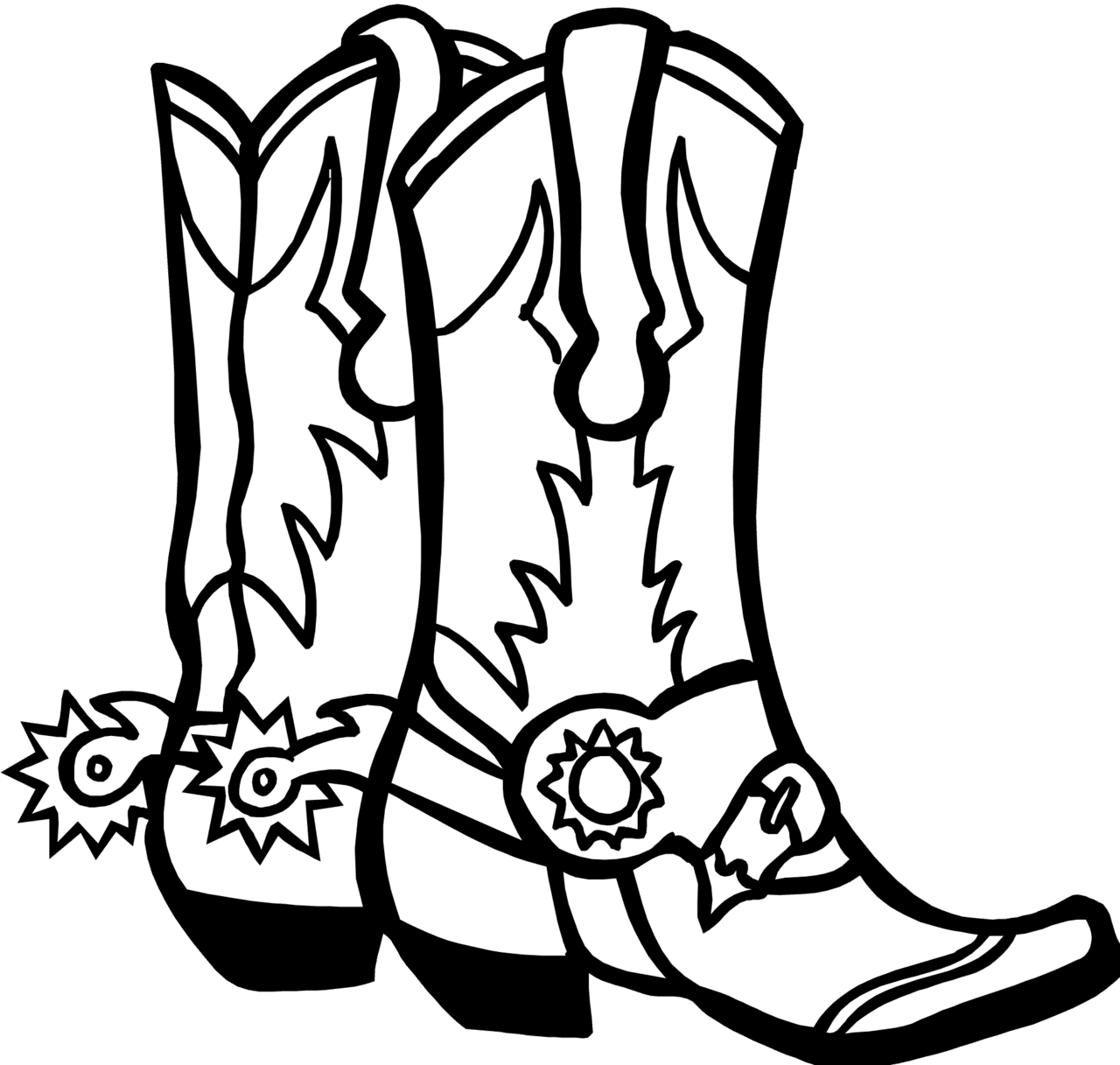 Cowgirl boots drawings of cowboy clipart background