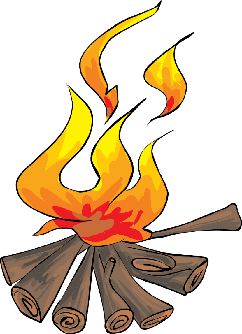 Campfire nice bonfire picture background clipart